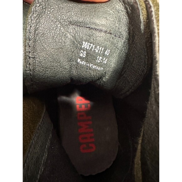Camper Boots Men's 7 US, 40 EU green Brutus Trek #K300434 Lace Ankle zip Nubuck - Picture 14 of 14